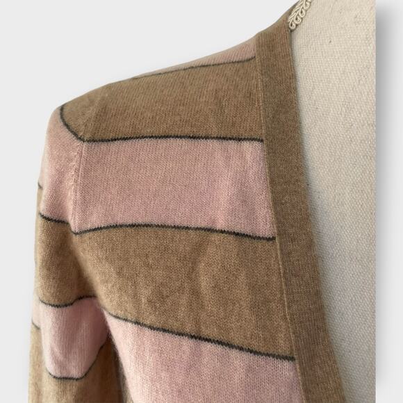 Brunello Cucinelli 100% Cashmere Striped Rugby Cardigan Sweater Size Small - Picture 3 of 12